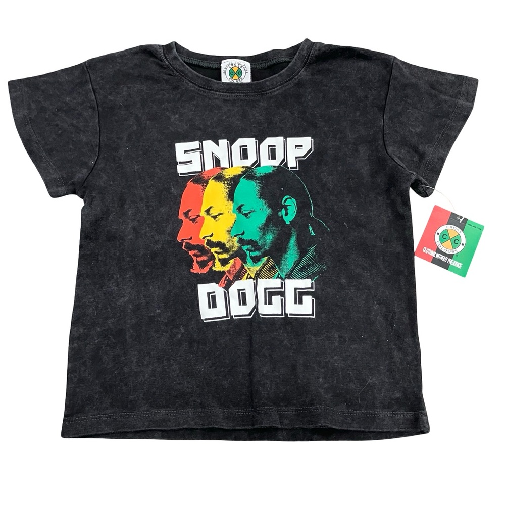 Cross Colours x Snoop Dogg Graphic Tee Black Kids XS NWT
